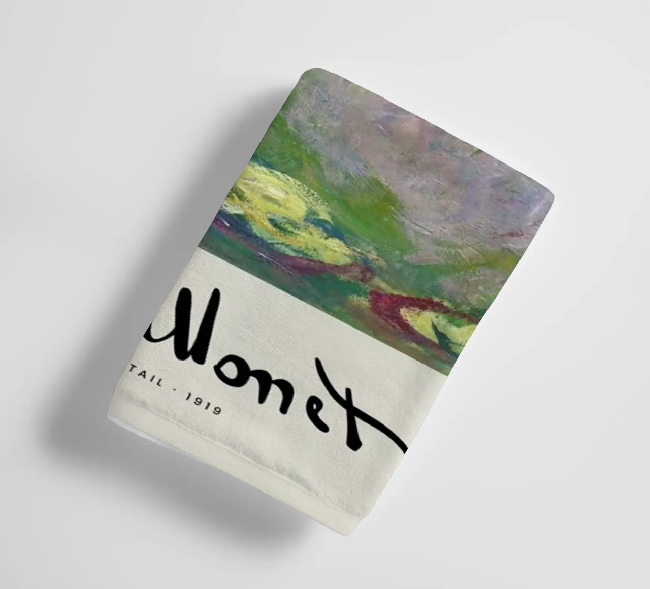 Monet – Signed Water Lilies asciugamano da bagno da Vintage by JUNIQE