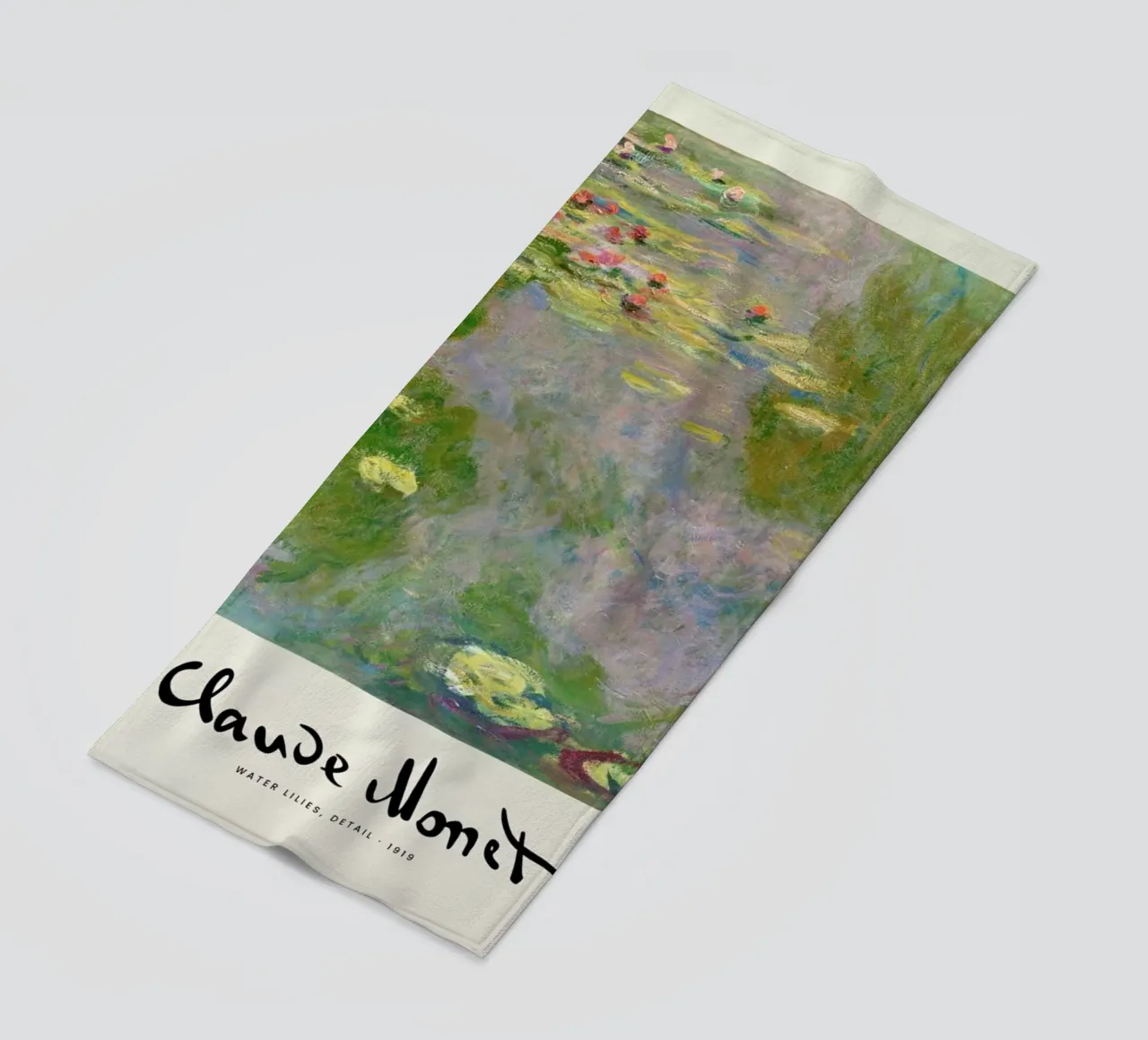 Monet – Signed Water Lilies telo mare da Vintage by JUNIQE
