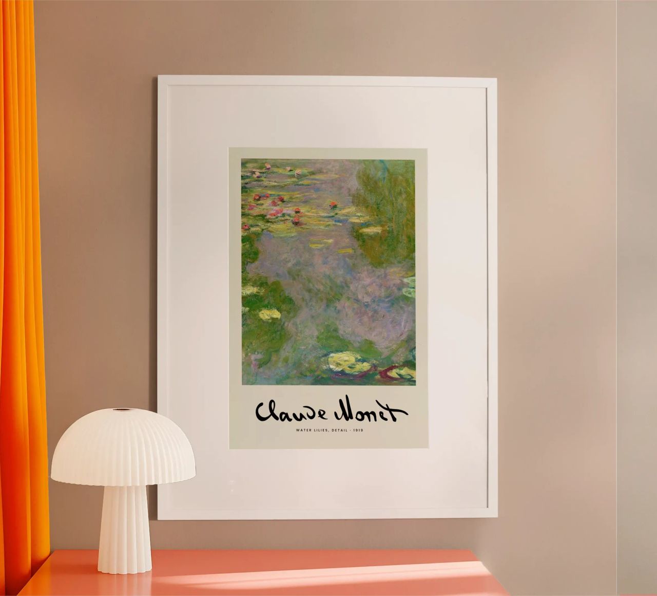Monet – Signed Water Lilies Poster von Vintage by JUNIQE