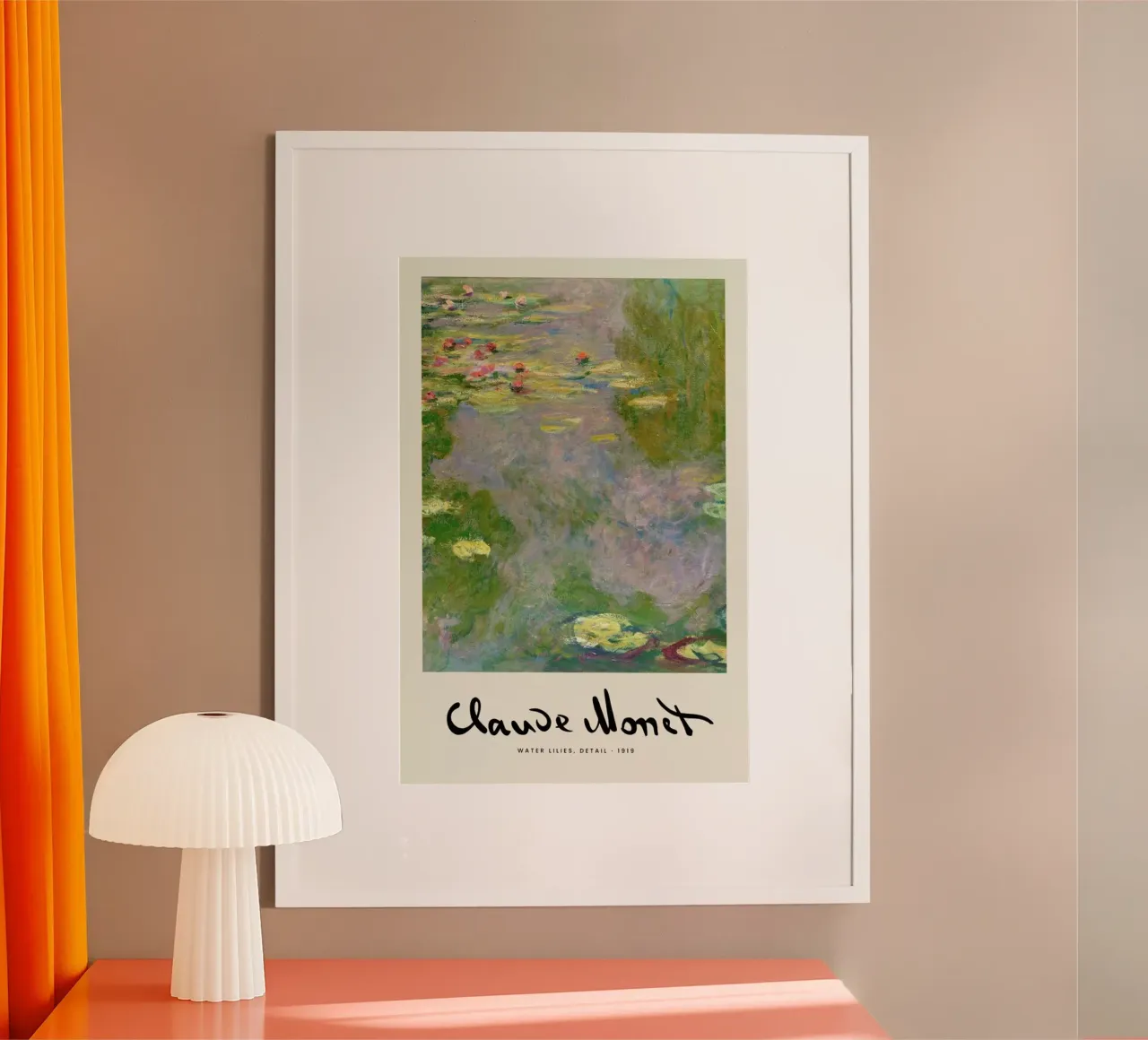 Monet – Signed Water Lilies poster da Vintage by JUNIQE