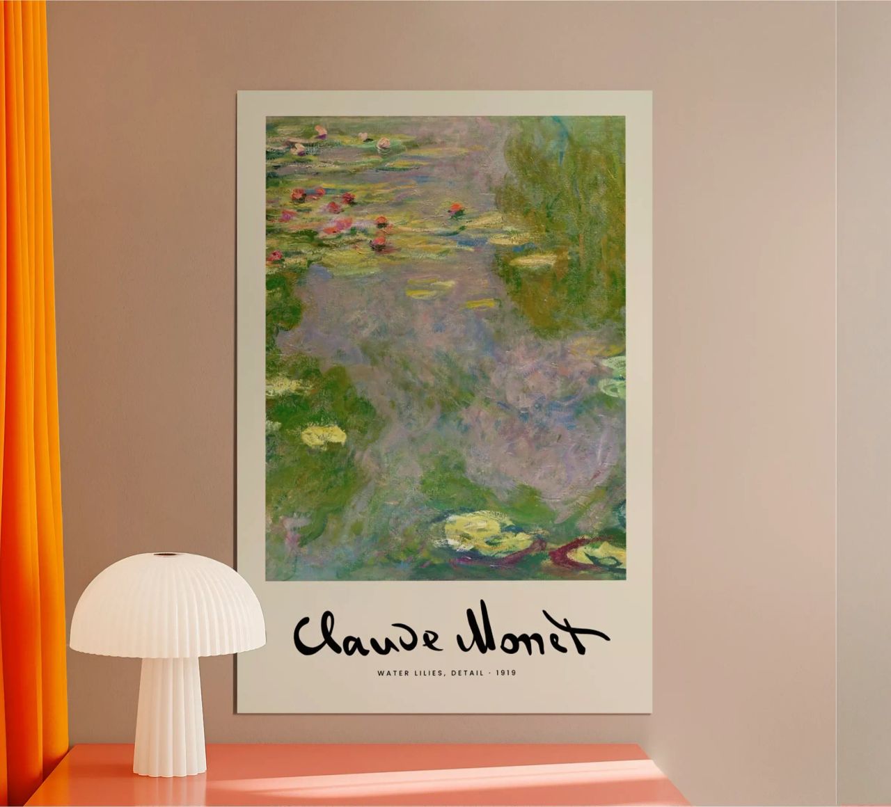 Monet – Signed Water Lilies Poster von Vintage by JUNIQE