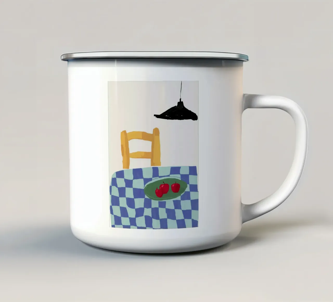 Sedile semplice in ciliegio tazza in smalto da Moonlite Desire
