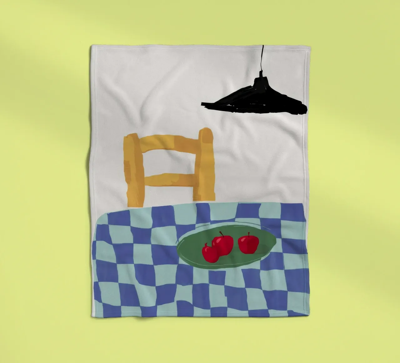 Sedile semplice in ciliegio coperta in pile da Moonlite Desire