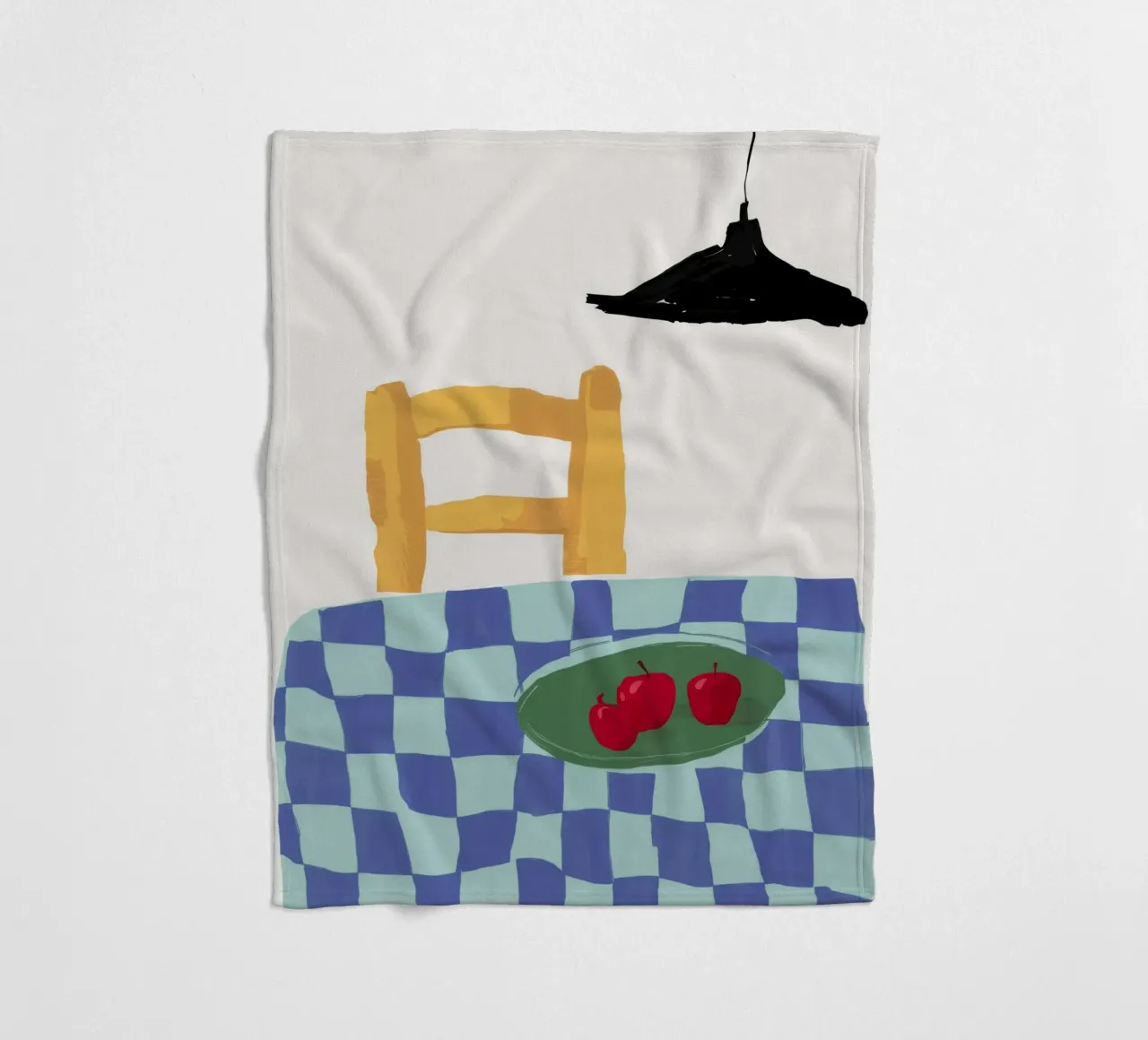 Sedile semplice in ciliegio coperta in pile da Moonlite Desire