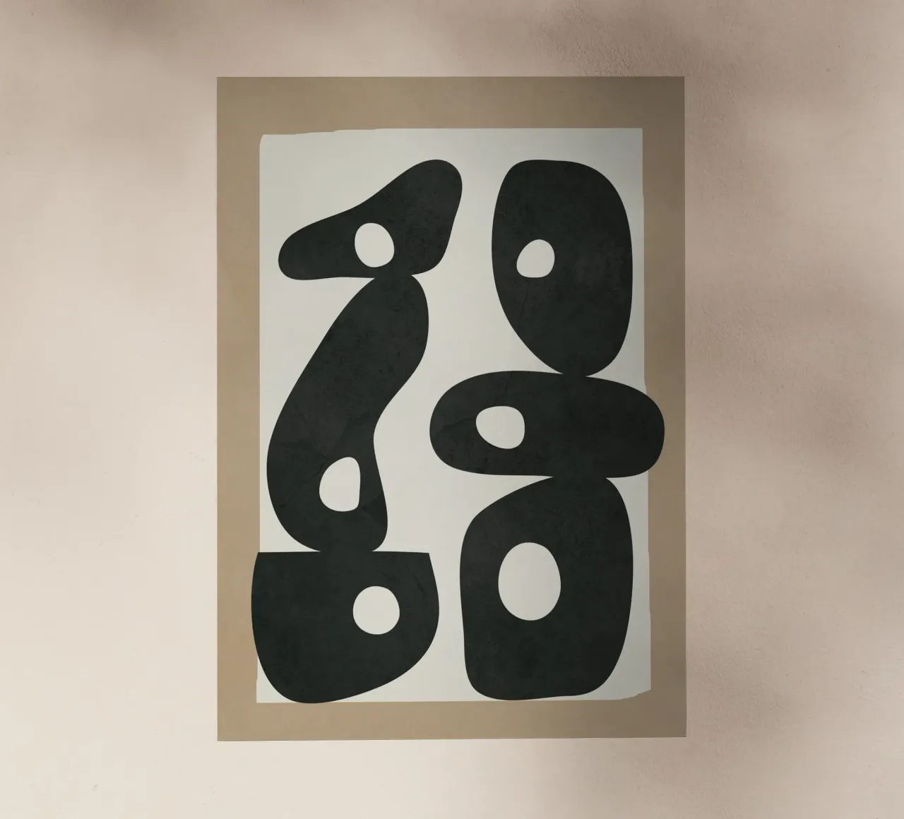 Black & White Mid-Century Modern Art 1 pellicola backlit da Nadjaa