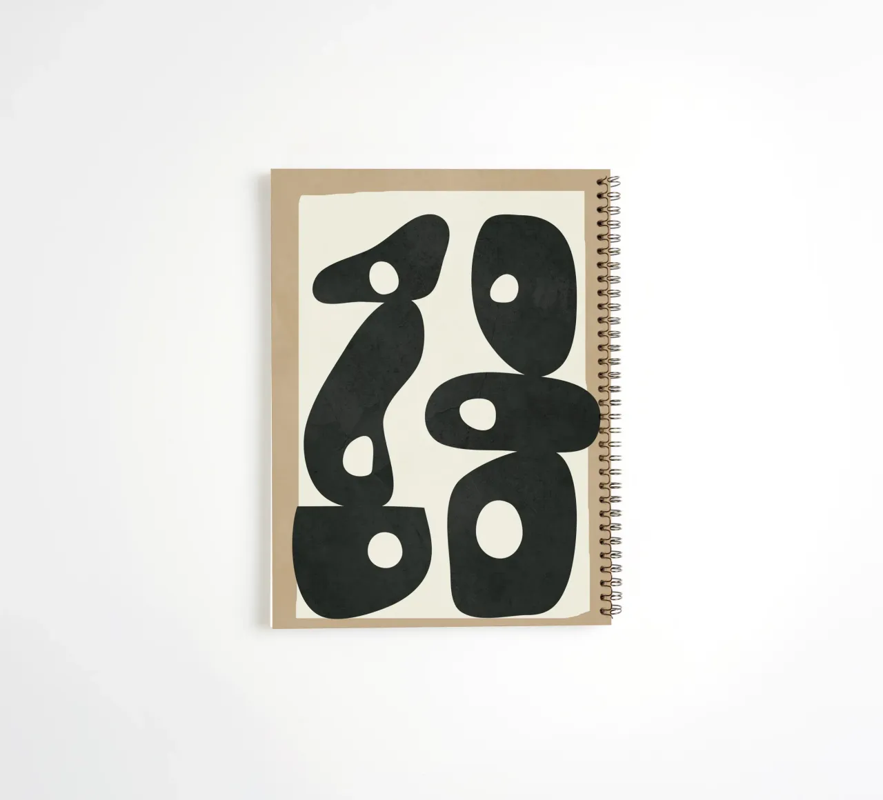 Black & White Mid-Century Modern Art 1 spiral notebook by Nadjaa