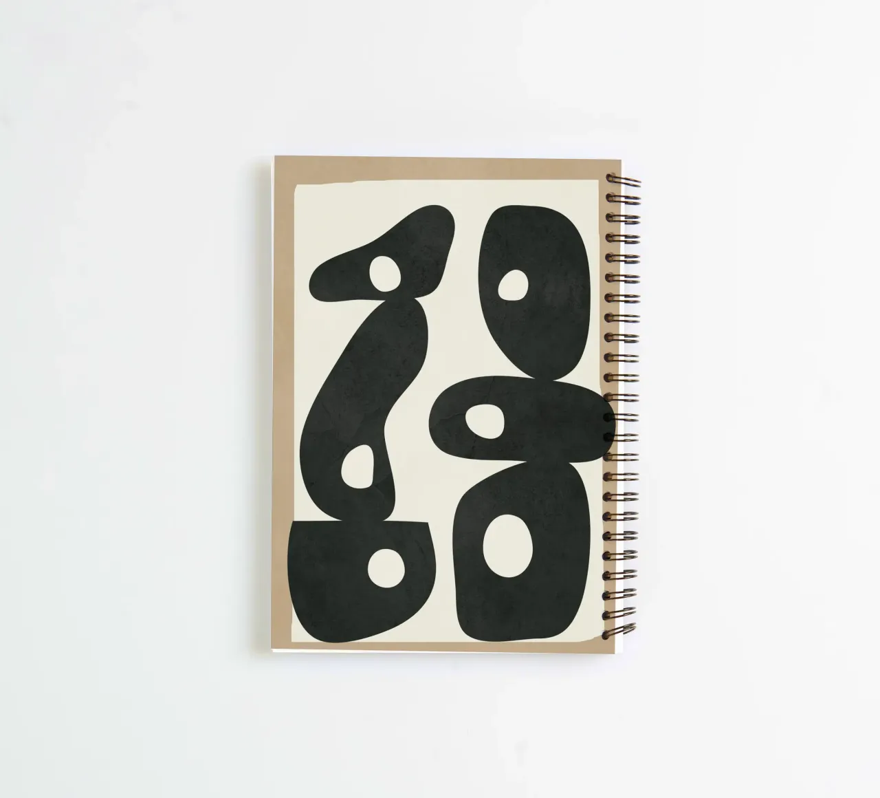 Black & White Mid-Century Modern Art 1 spiral notebook by Nadjaa