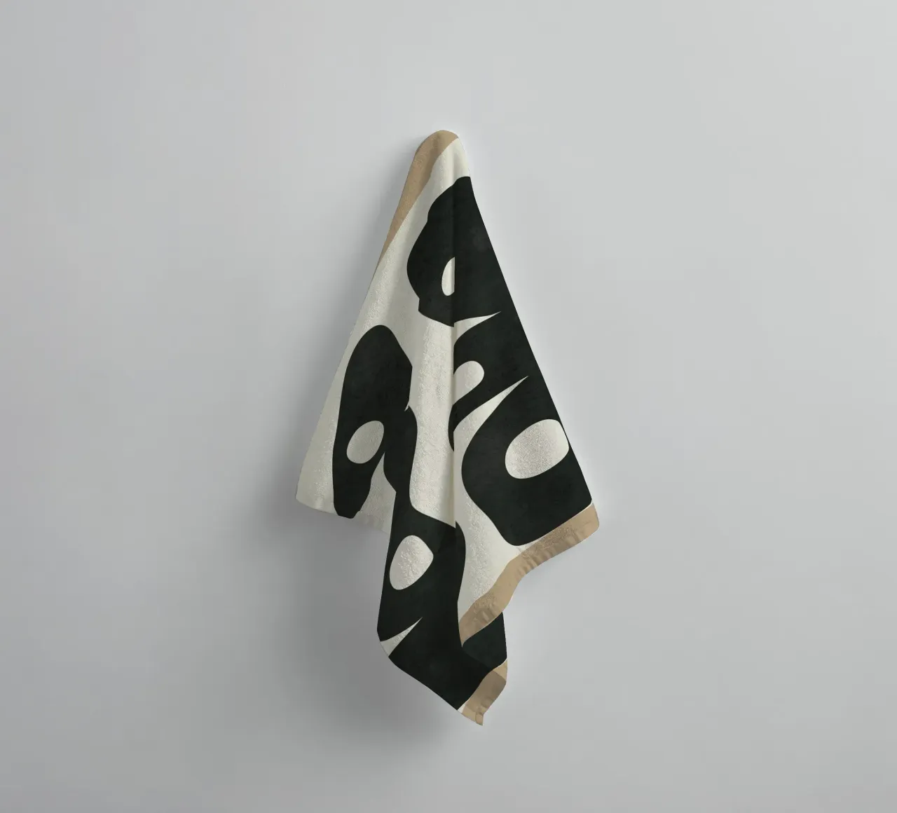 Black & White Mid-Century Modern Art 1 towel by Nadjaa