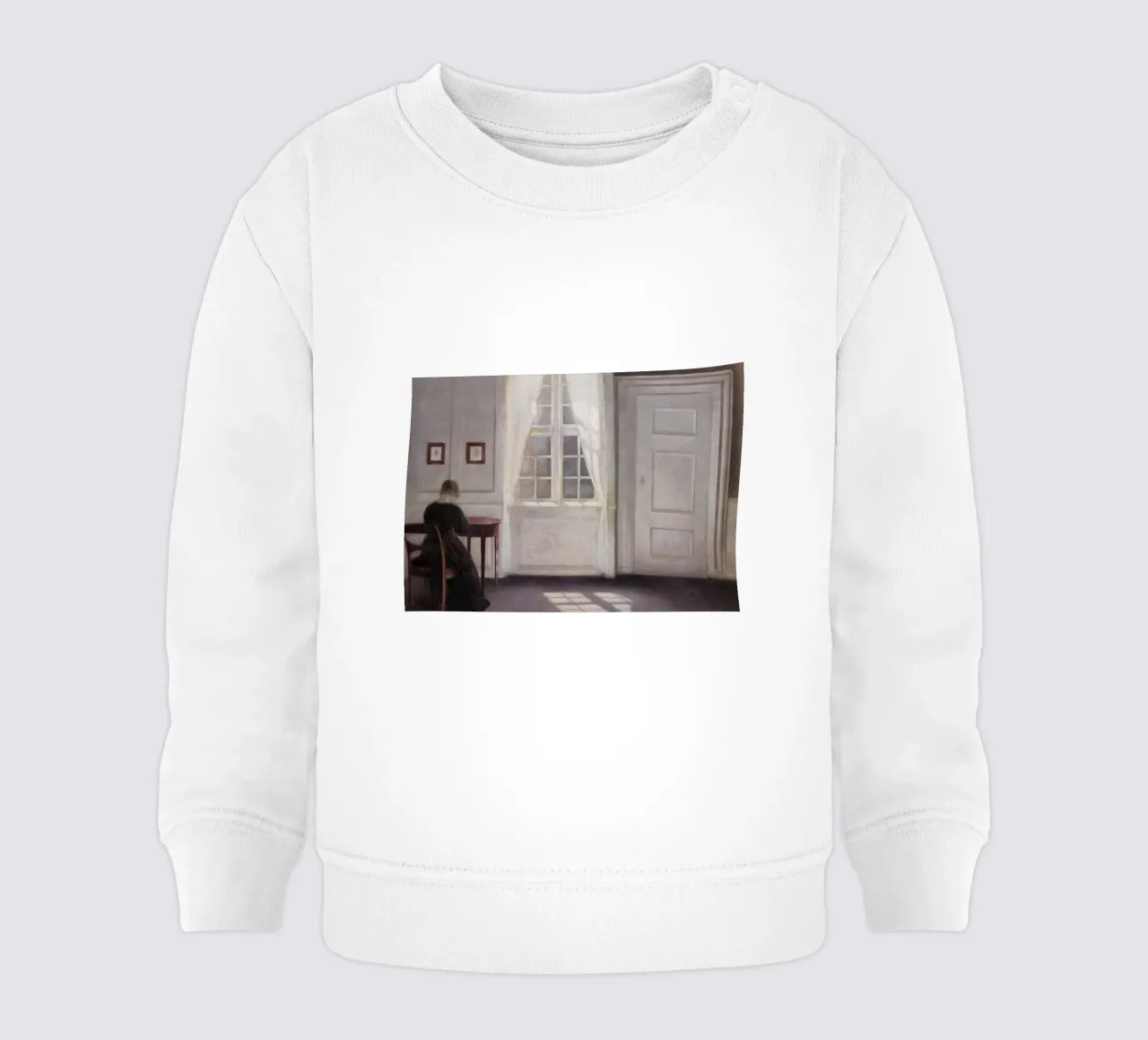 Vilhelm Hammershøi - Intérieur, lumière du soleil - Nordic Art Print sweat pour bébé de ClubArt