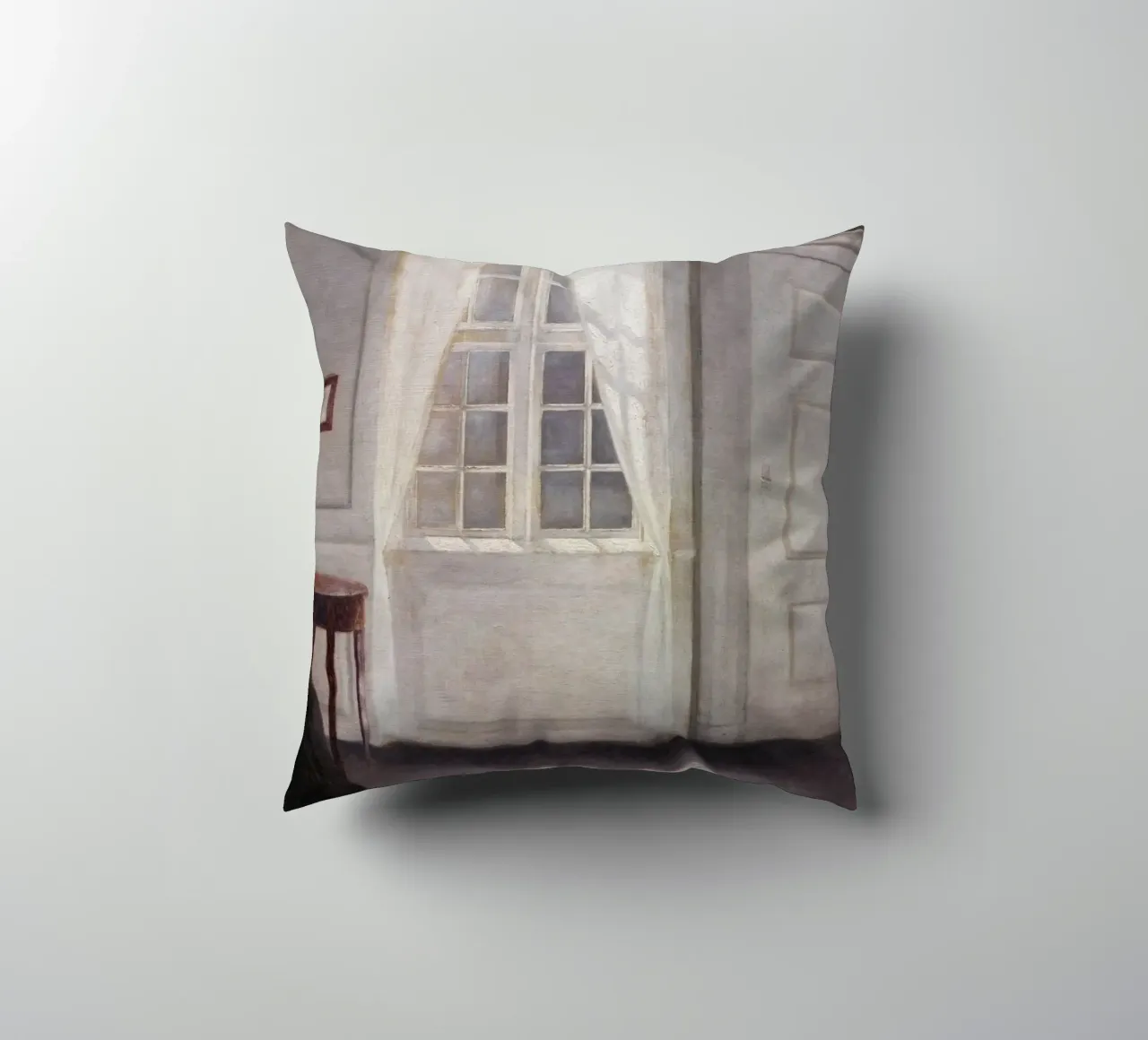 Vilhelm Hammershøi - Interieur, zonlicht - Nordic Art Print kussen van ClubArt