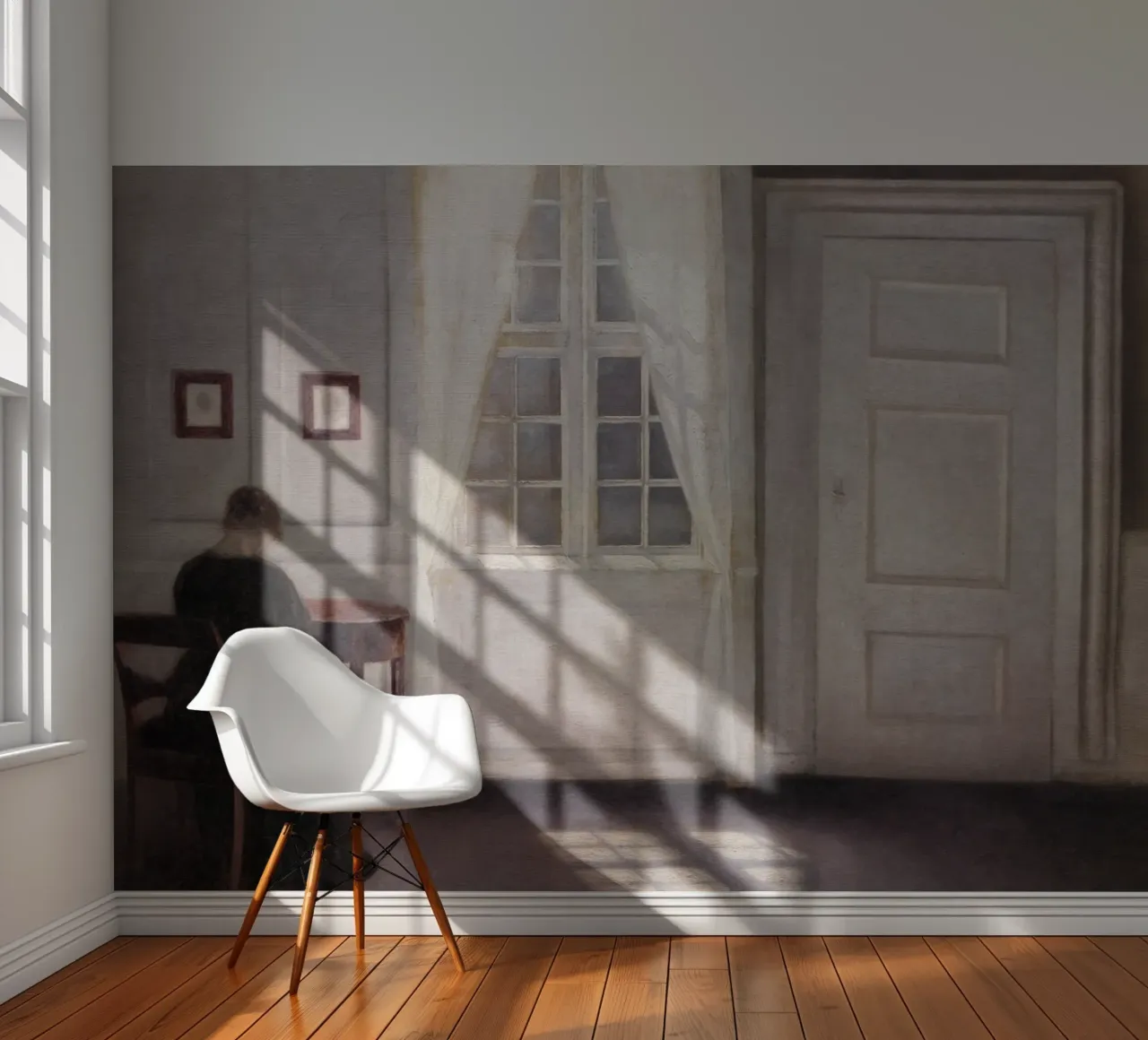 Vilhelm Hammershøi - Interieur, zonlicht - Nordic Art Print fotobehang van ClubArt