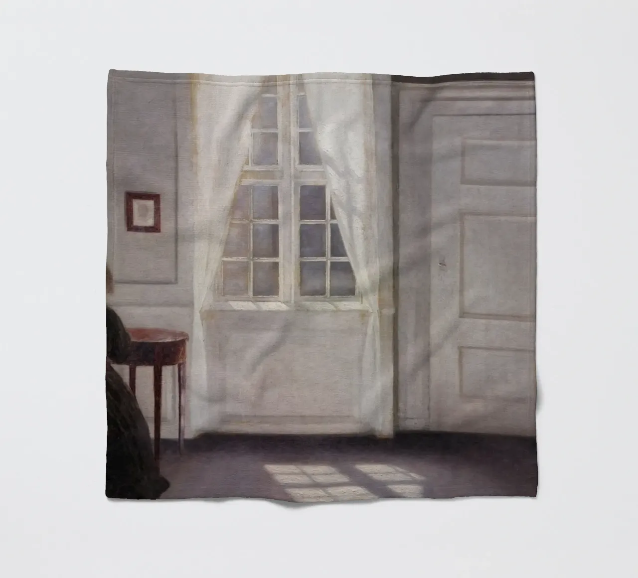 Vilhelm Hammershøi - Interieur, zonlicht - Nordic Art Print fleecedeken van ClubArt