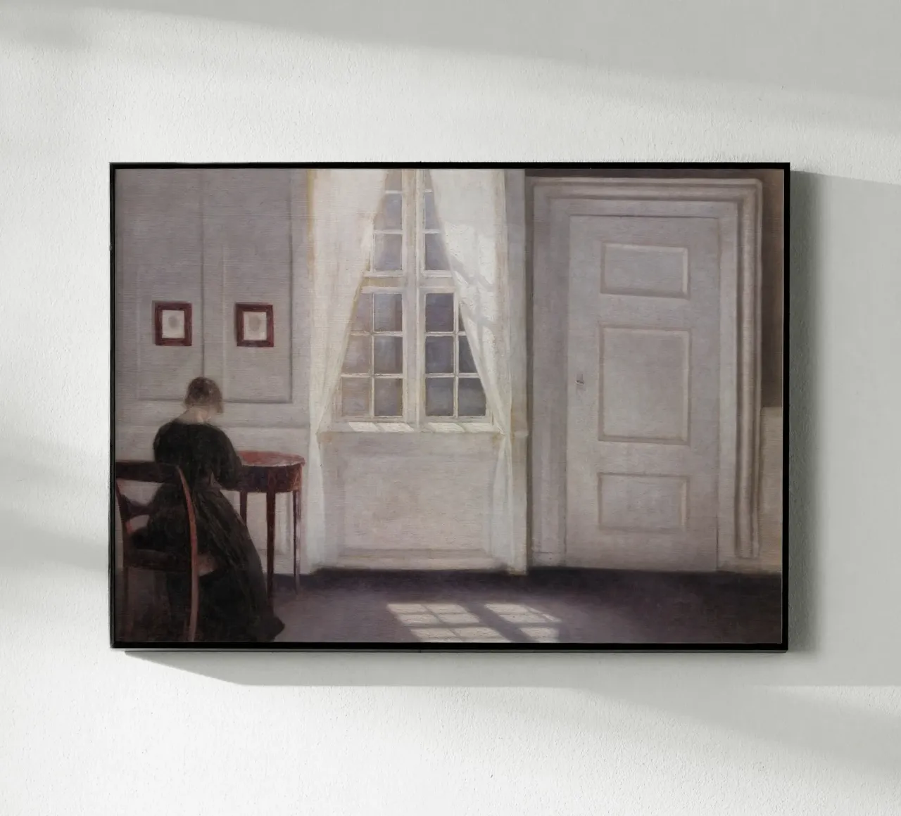 Vilhelm Hammershøi - Interieur, zonlicht - Nordic Art Print acryl van ClubArt
