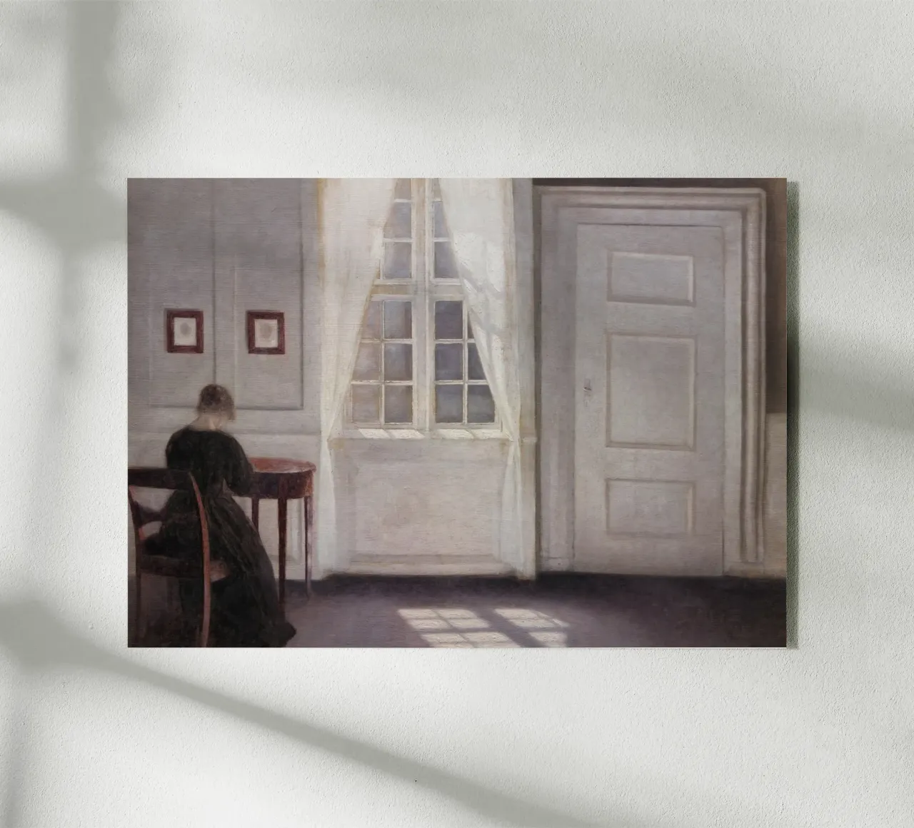 Vilhelm Hammershøi - Interieur, zonlicht - Nordic Art Print acryl van ClubArt