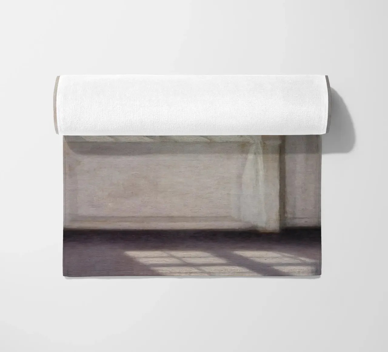 Vilhelm Hammershøi - Interieur, zonlicht - Nordic Art Print strandhanddoek van ClubArt