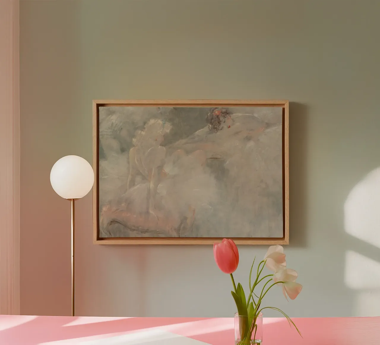 Edgar Degas - Ballerinas Resting - Impressionist Ballet Art canvas with Floater frame by ClubArt