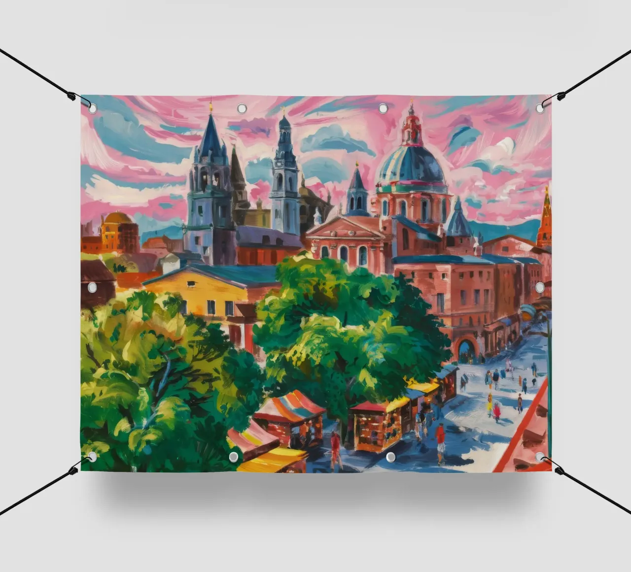 Panorama della Città della Cattedrale telo in pvc da Lush Essence