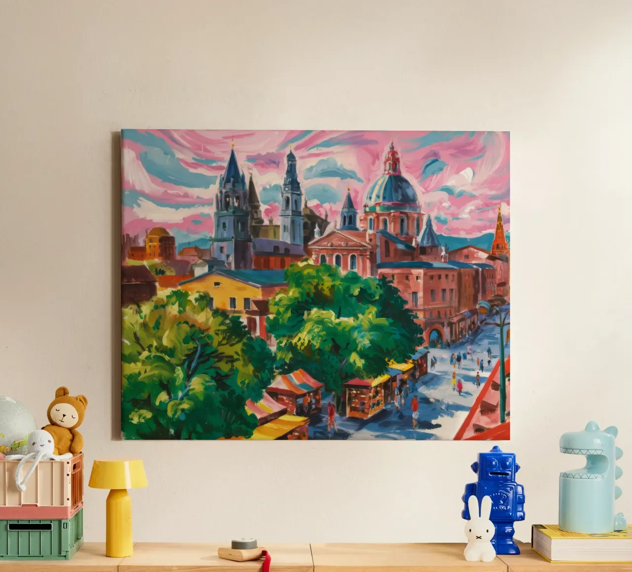 Panorama della Città della Cattedrale tela con Cornice a cassetta da Lush Essence