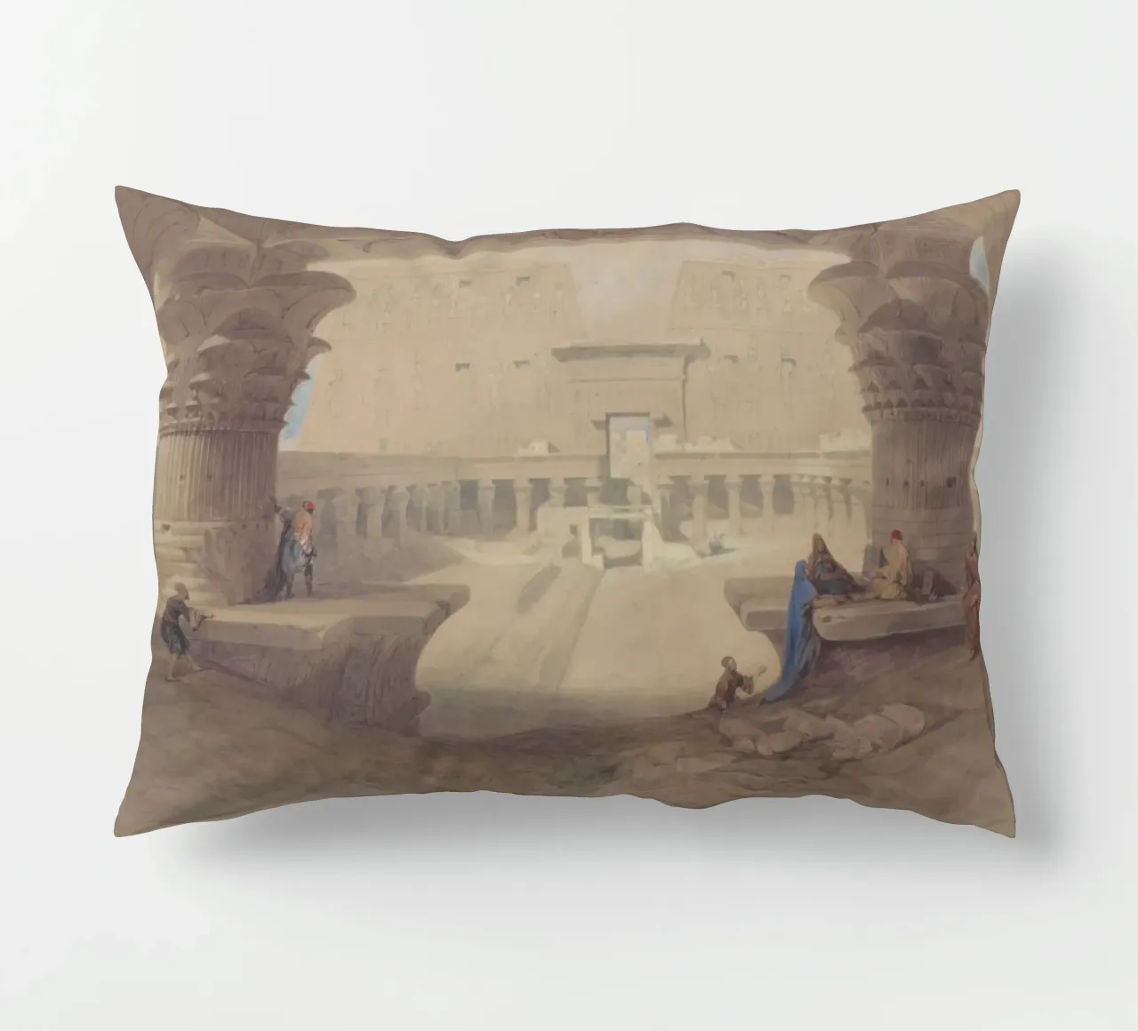 David Roberts - Tempio di Iside, Philae - Arte dell'Antico Egitto cuscino da ClubArt
