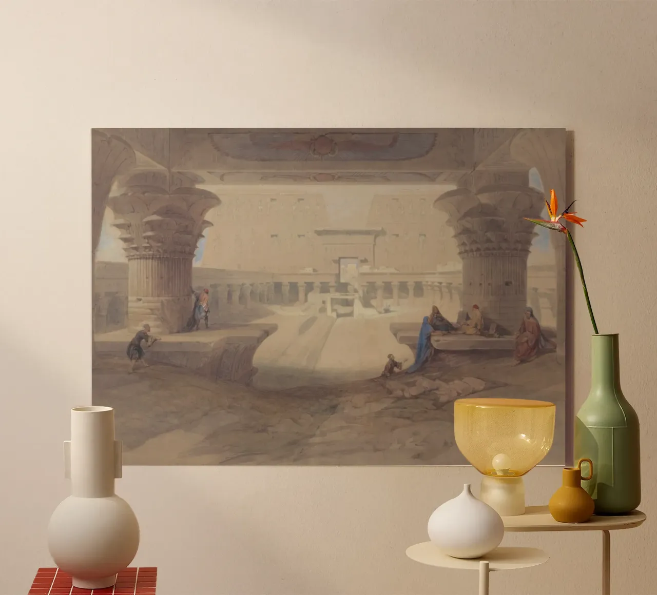 David Roberts - Tempio di Iside, Philae - Arte dell'Antico Egitto plexiglass da ClubArt