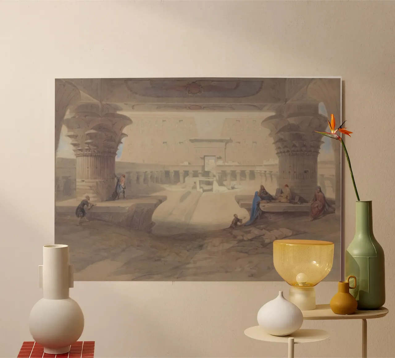 David Roberts - Tempio di Iside, Philae - Arte dell'Antico Egitto alluminio dibond da ClubArt