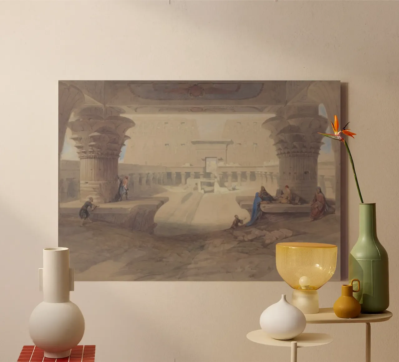 David Roberts - Temple of Isis, Philae - Ancient Egypt Art canvas by ClubArt