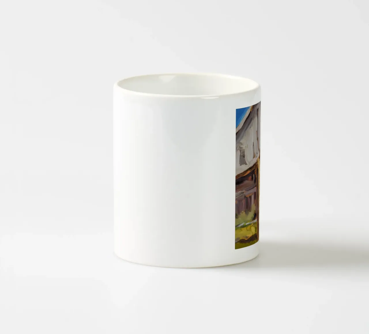 Der rustikale Charme der Scheune Keramik Tasse von Radiance Landscape