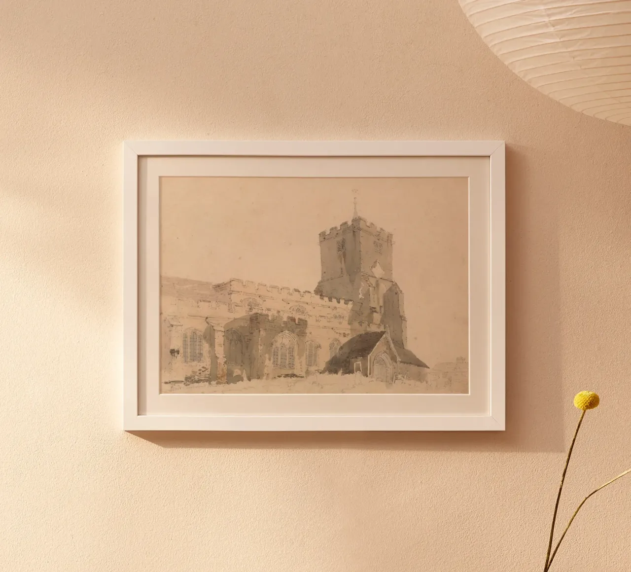 J.M.W. Turner - Esterno di una chiesa d'epoca - Arte inglese carta hahnemühle da ClubArt