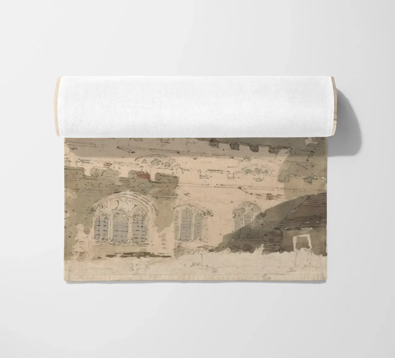 J.M.W. Turner - Esterno di una chiesa d'epoca - Arte inglese telo mare da ClubArt
