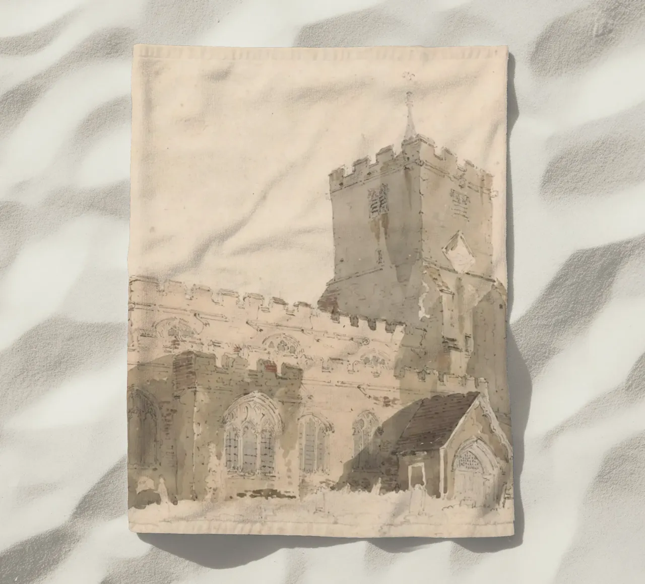 J.M.W. Turner - Esterno di una chiesa d'epoca - Arte inglese telo mare da ClubArt