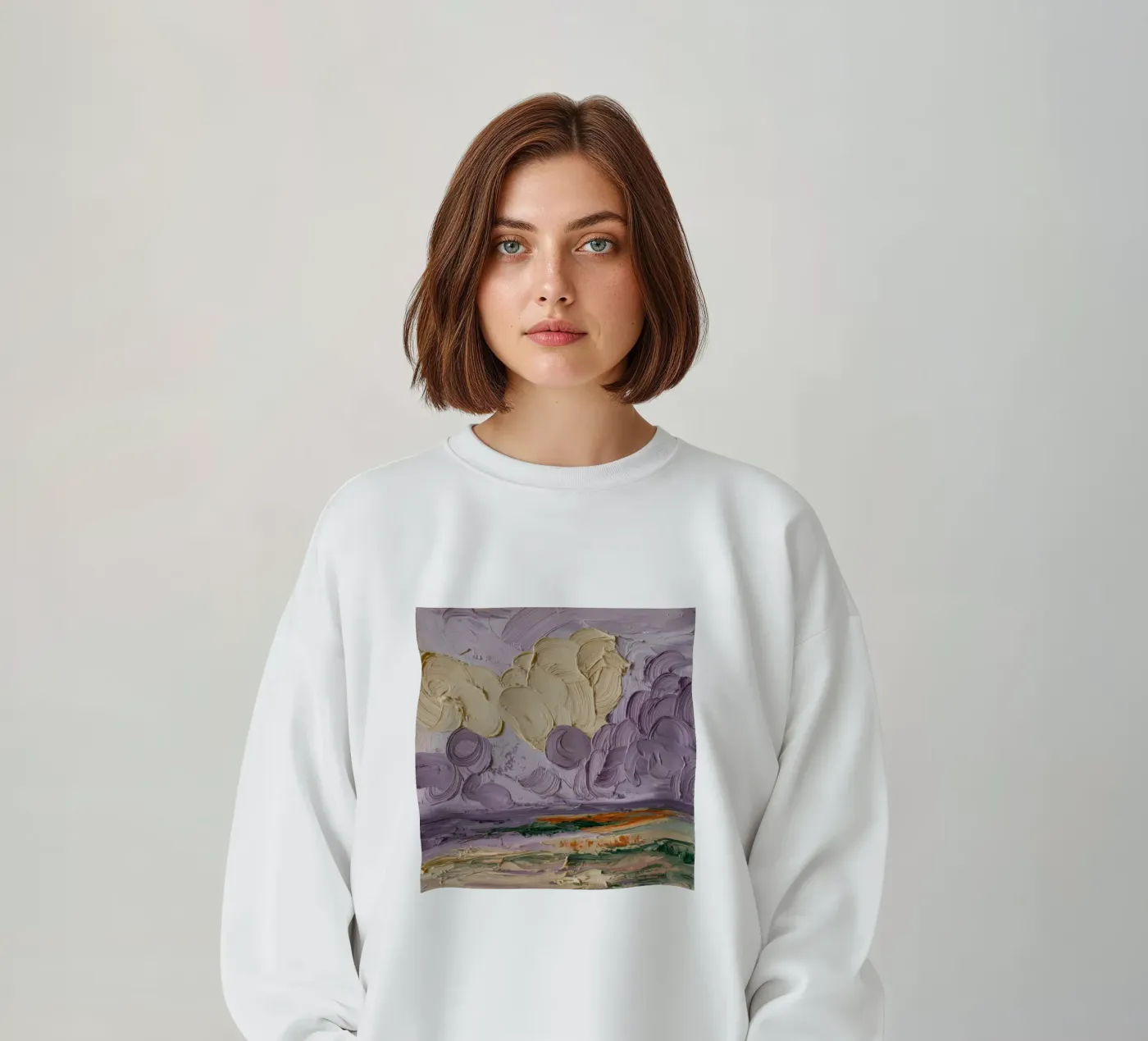 Sogno di un paesaggio nuvoloso celeste felpa da Lush Essence