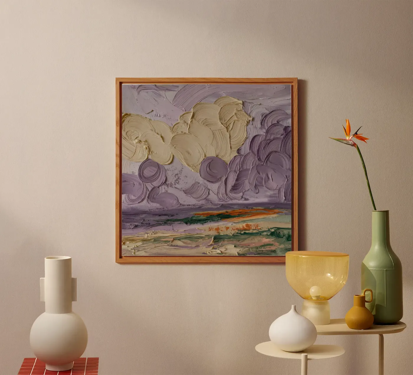 Sogno di un paesaggio nuvoloso celeste alluminio dibond da Lush Essence