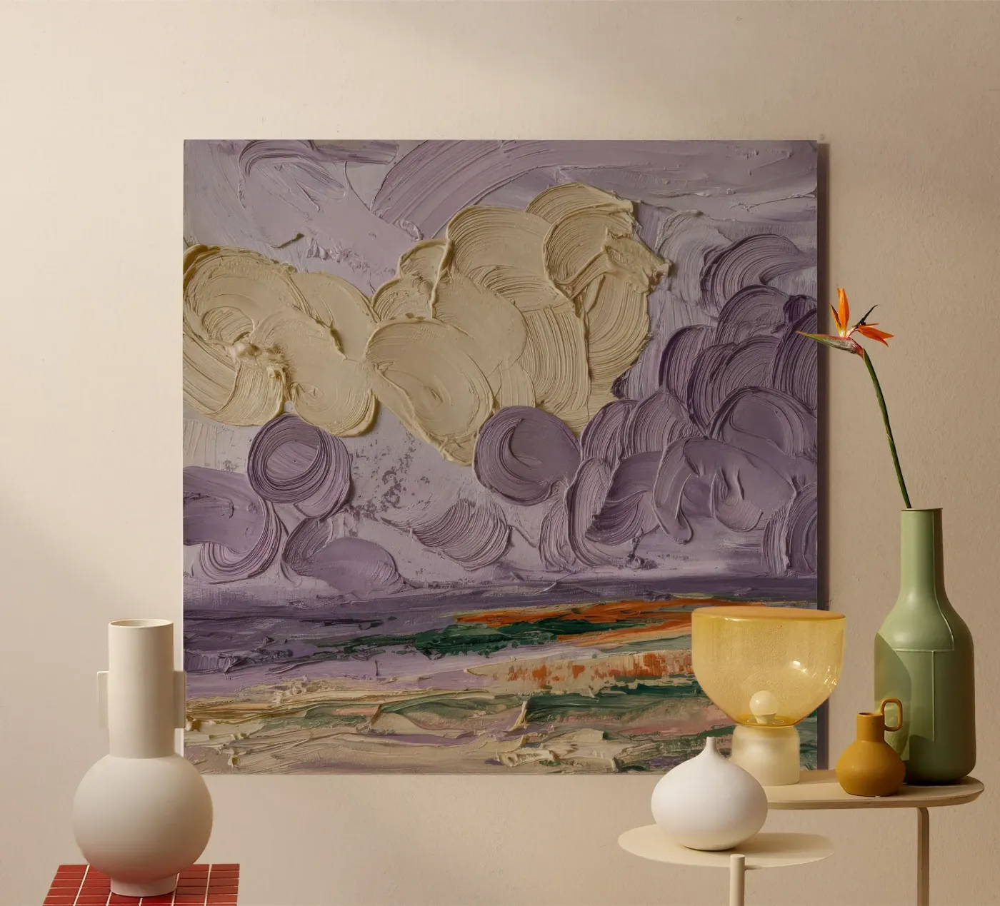 Sogno di un paesaggio nuvoloso celeste alluminio dibond da Lush Essence