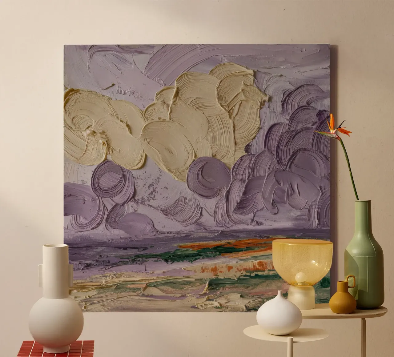 Hemelse Wolkenlandschap Droom canvas met Baklijst van Lush Essence