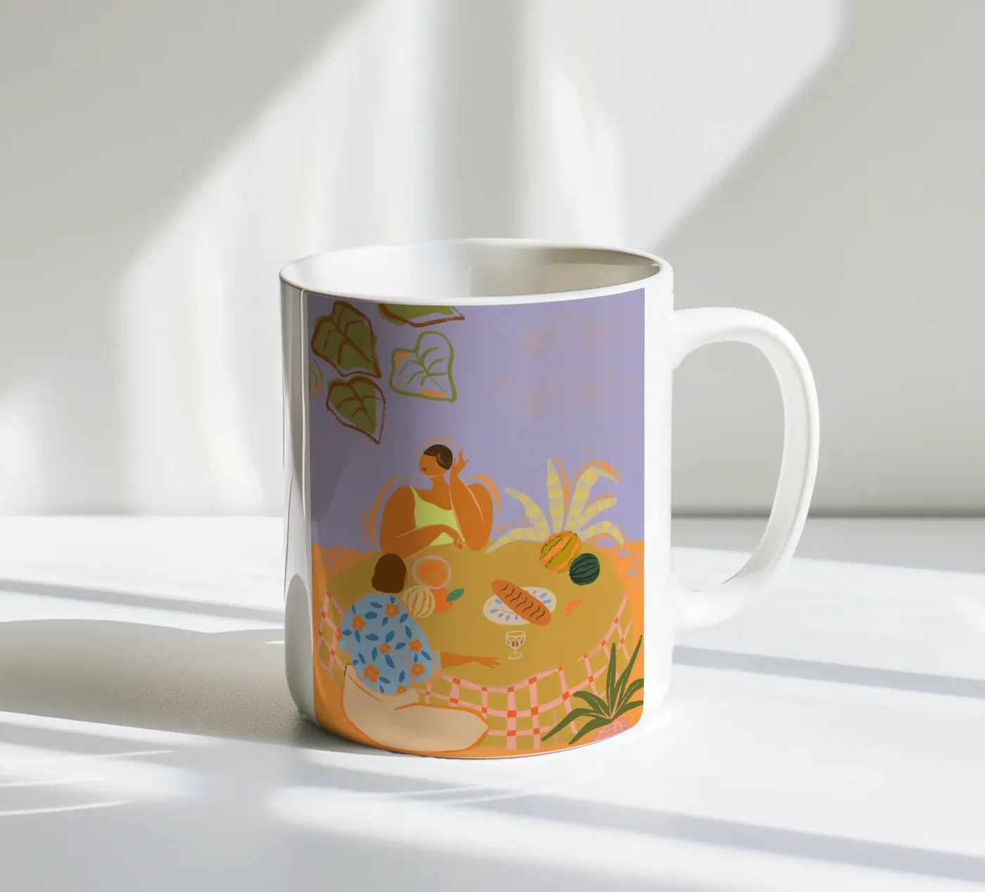 Catch Up ceramic mug by Arty Guava