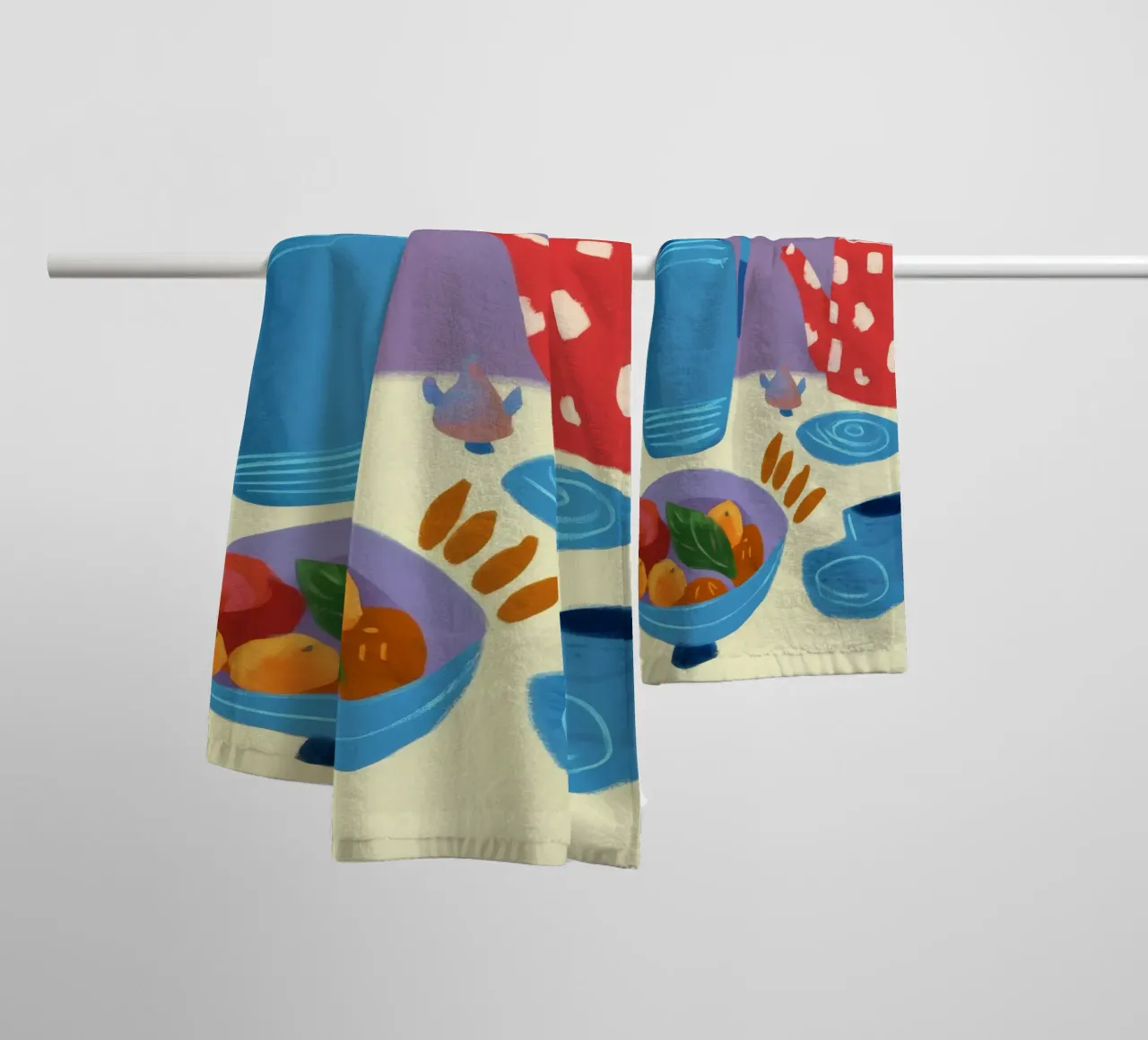 Fruitful Abstract Tea towel by Moonlite Desire