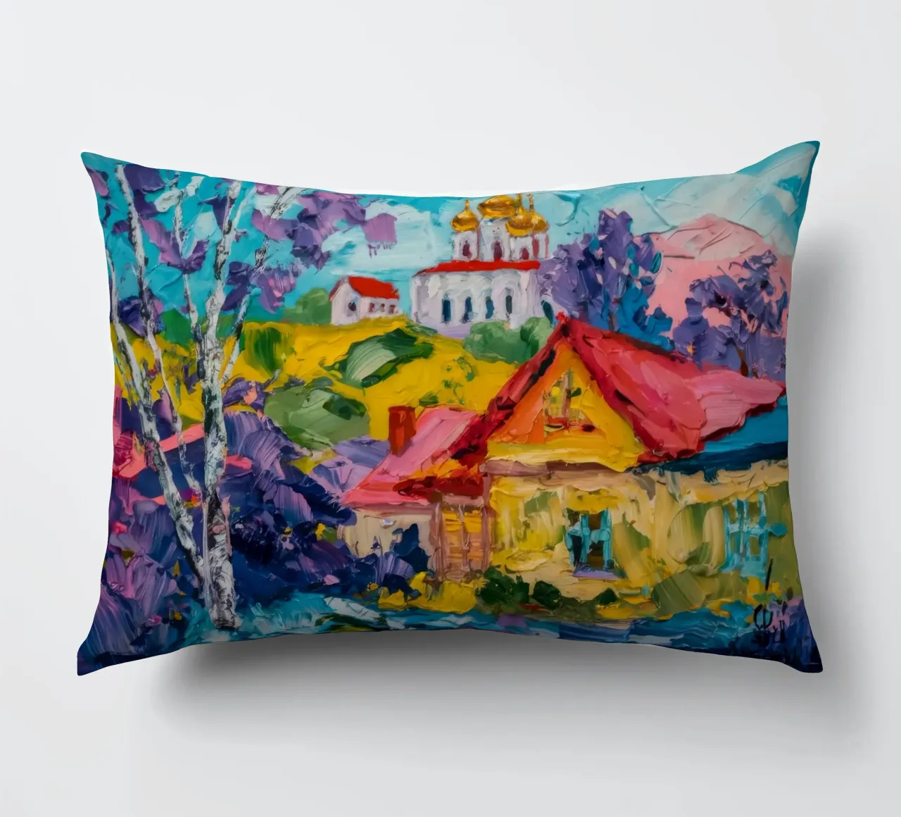 I colori della festa del villaggio cuscino da Radiance Landscape