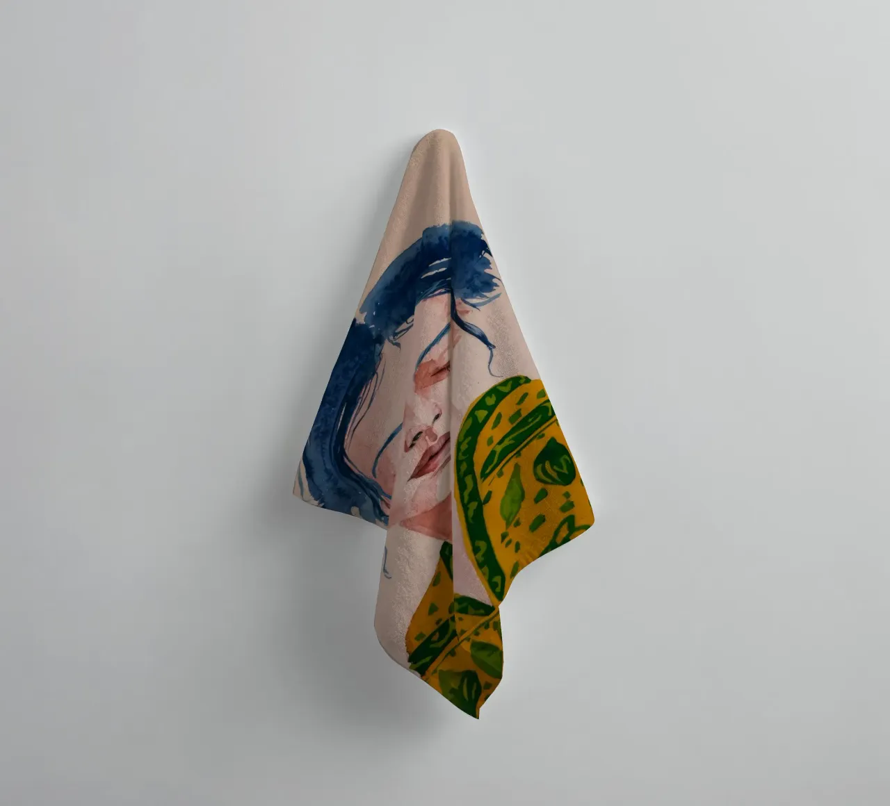 Indigo Dream Verdure towel by Vivid Reverie