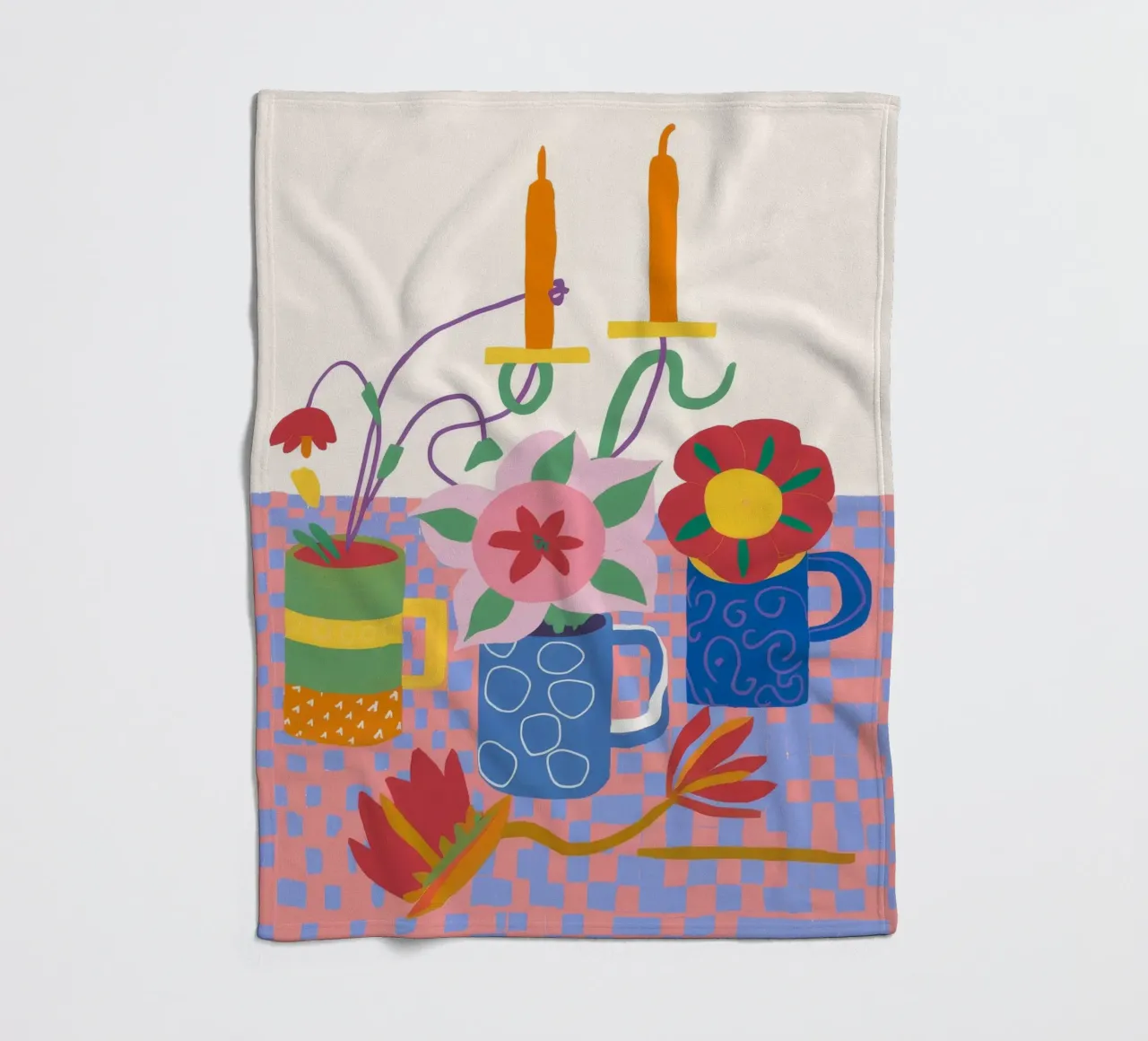 Candlelit Color Chaos fleece blanket by Moonlite Desire