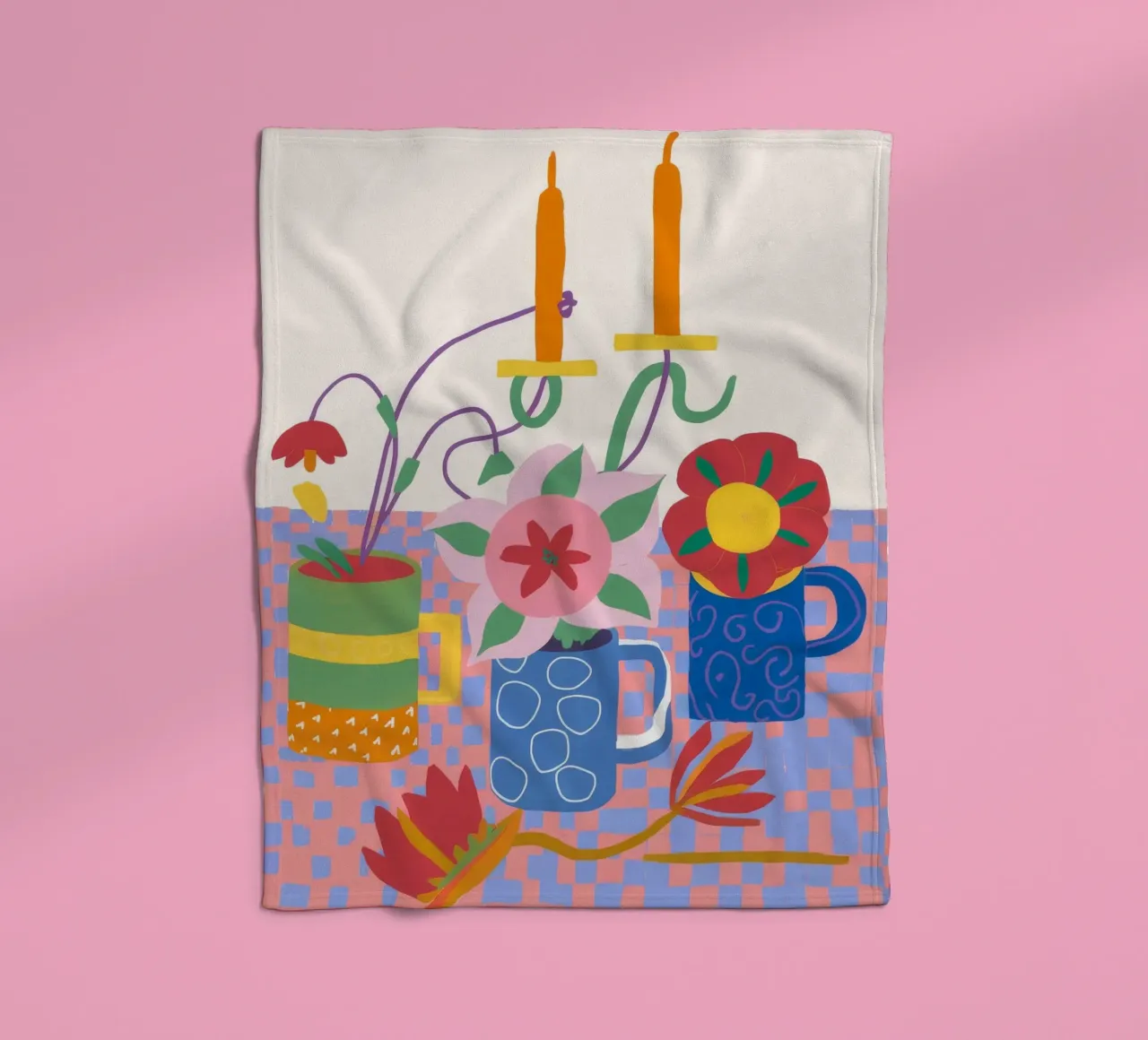 Candlelit Color Chaos fleece blanket by Moonlite Desire
