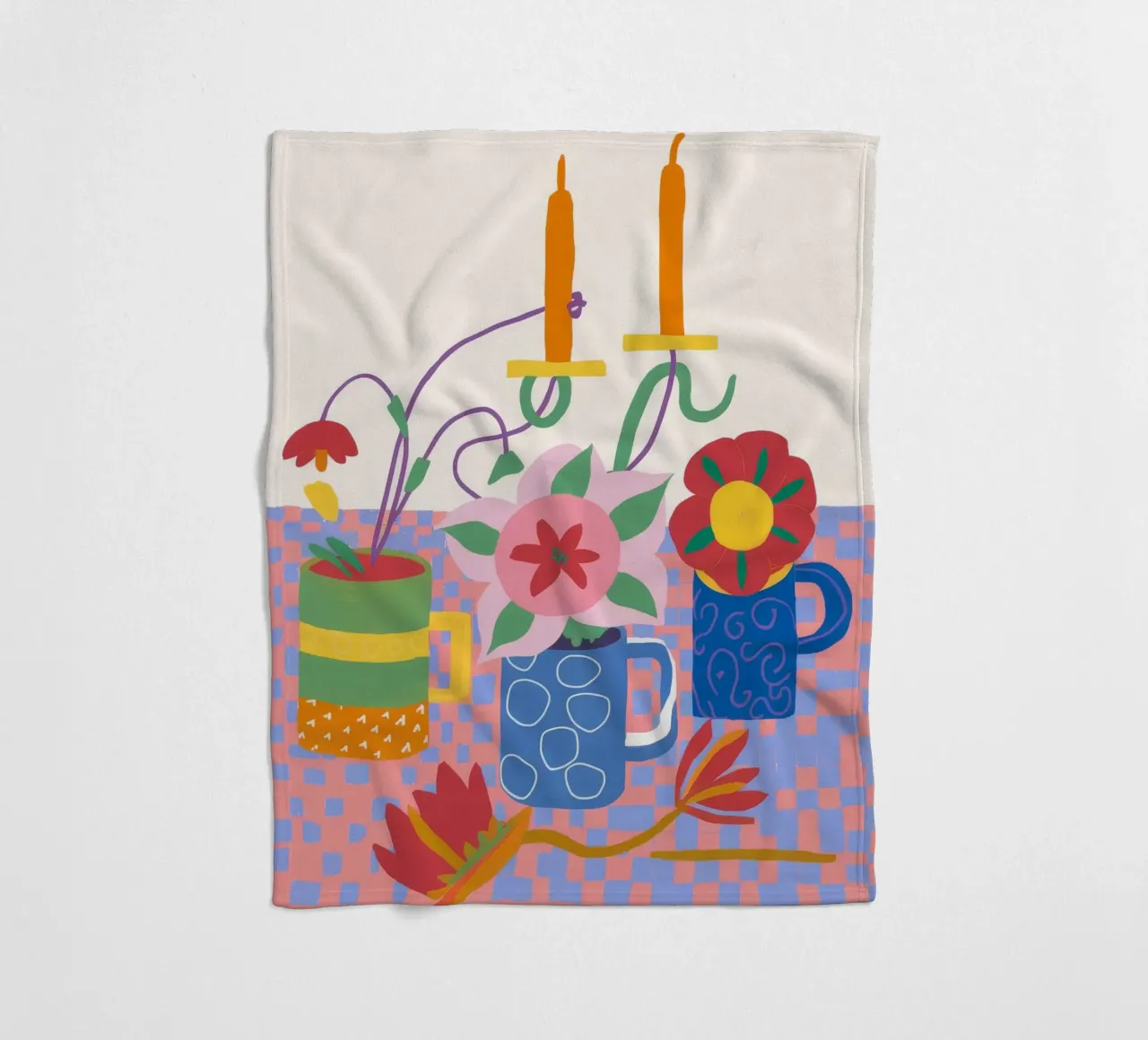 Candlelit Color Chaos fleece blanket by Moonlite Desire