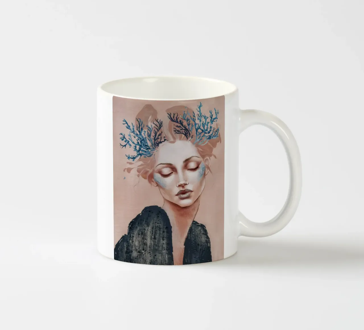 Fiore di gelo aureolato tazza in ceramica da Vivid Reverie