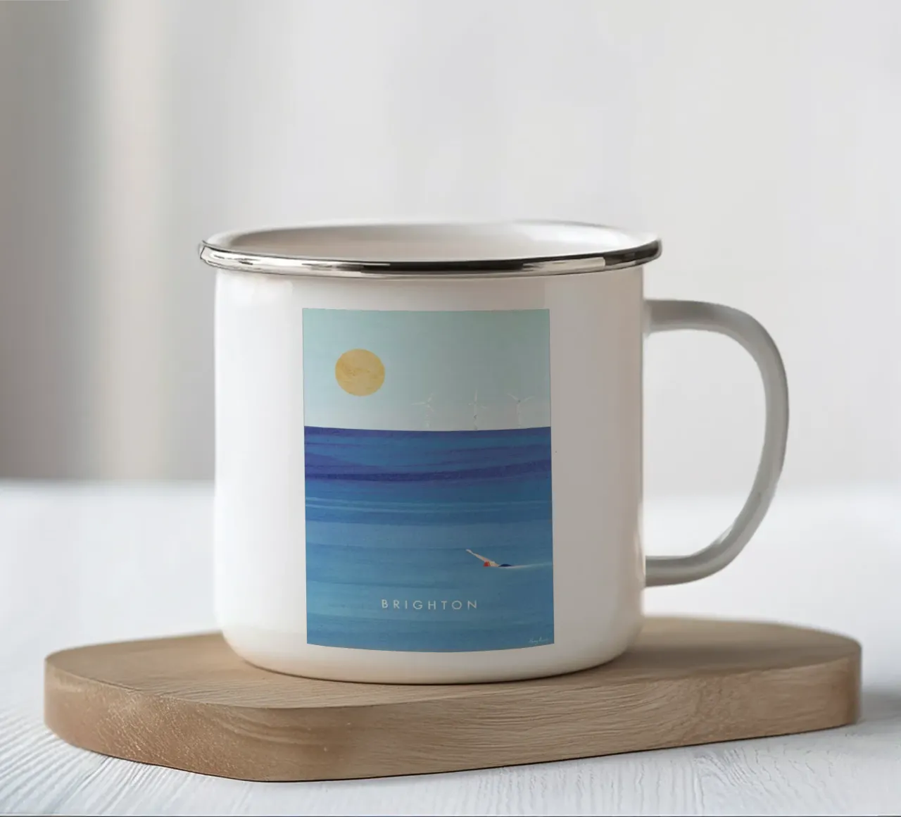 Brighton tazza in smalto da Henry Rivers
