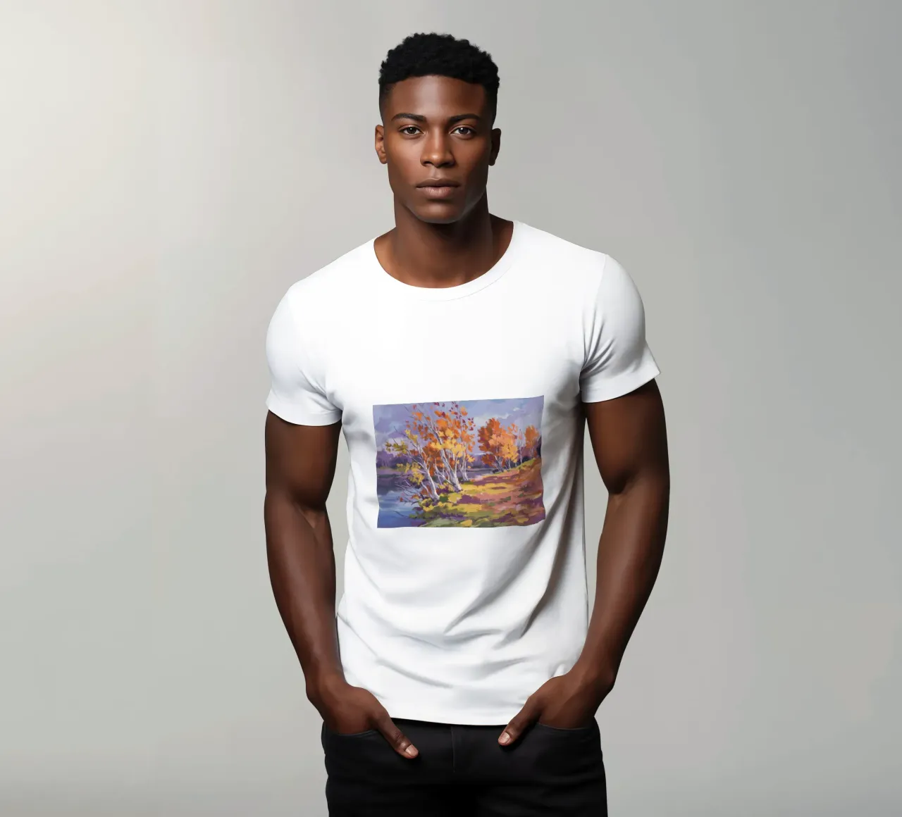 Serenata d'autunno alle betulle t-shirt da Radiance Landscape