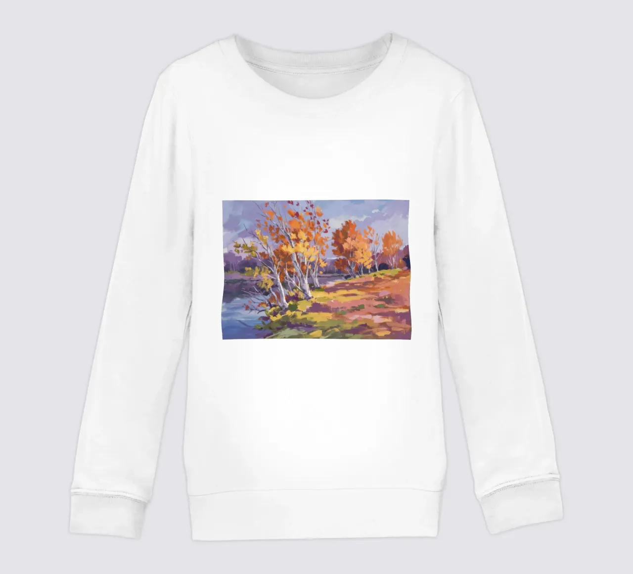 Serenata d'autunno alle betulle felpa bambino da Radiance Landscape