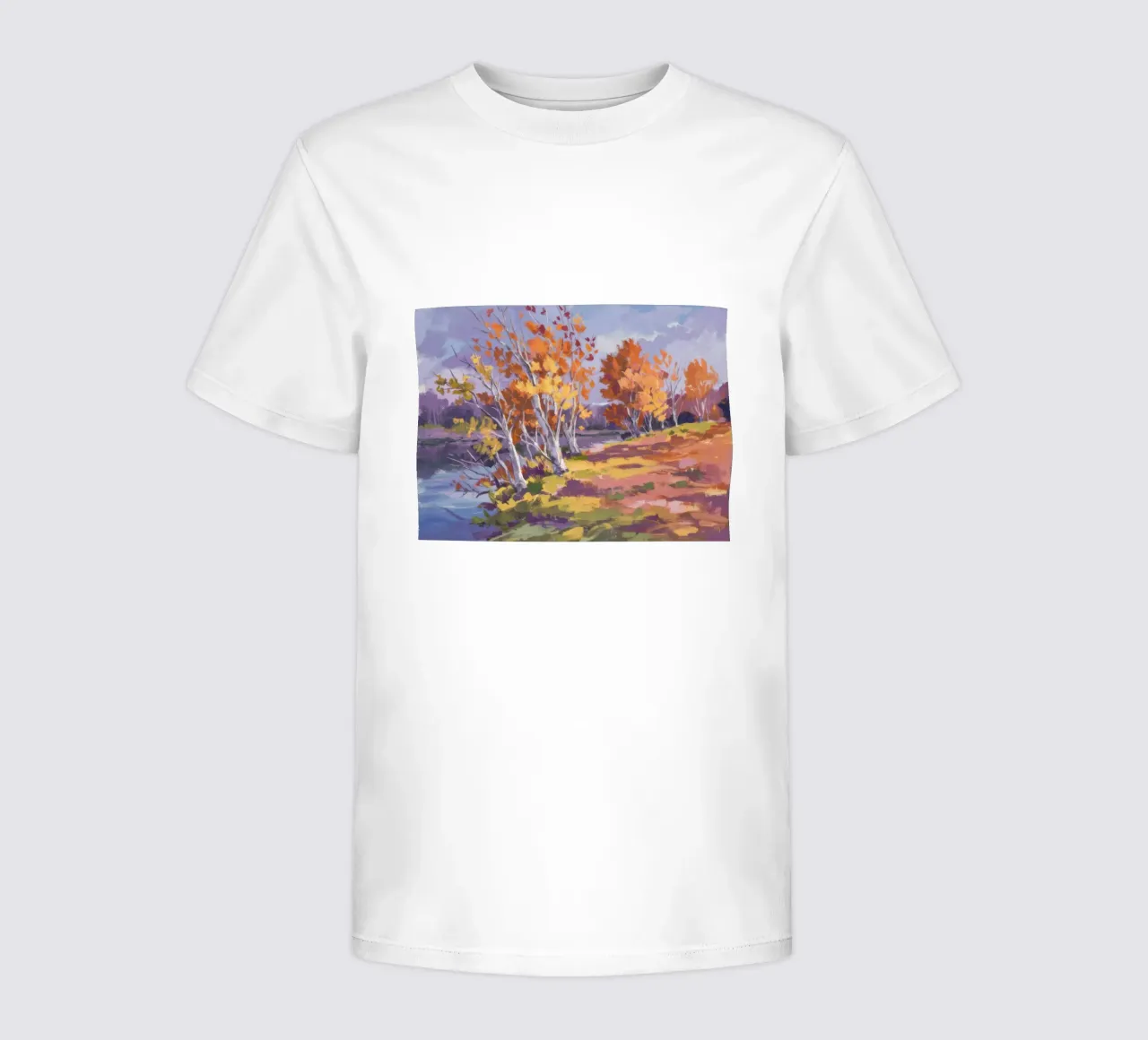 Autumn Birch Serenade kids t-shirt by Radiance Landscape
