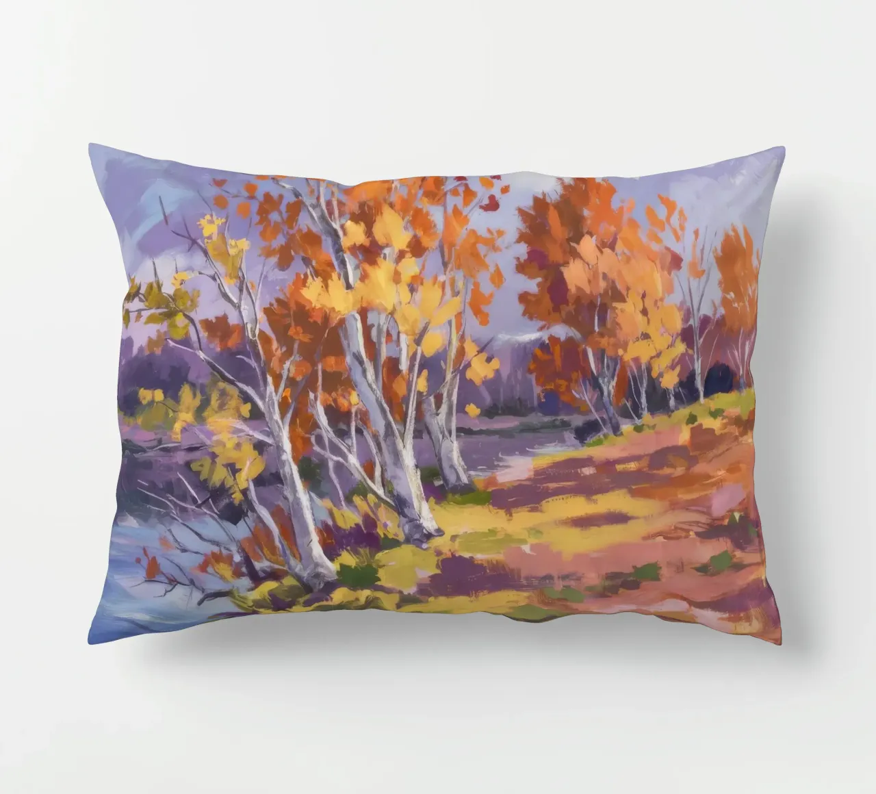 Serenata d'autunno alle betulle cuscino da Radiance Landscape