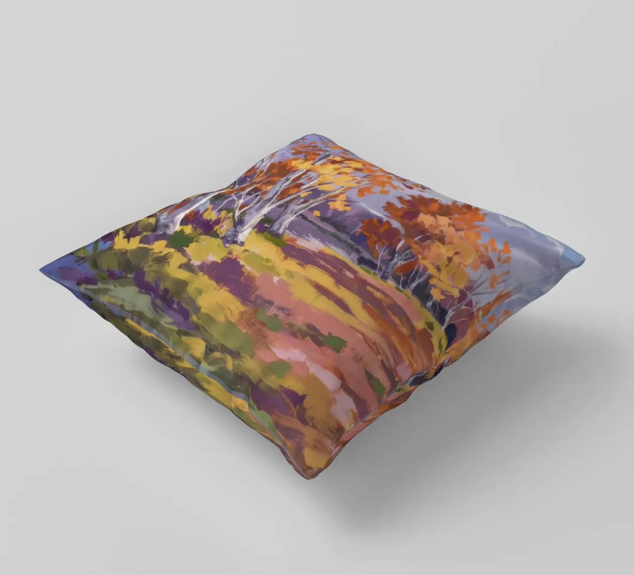Serenata d'autunno alle betulle cuscino da Radiance Landscape