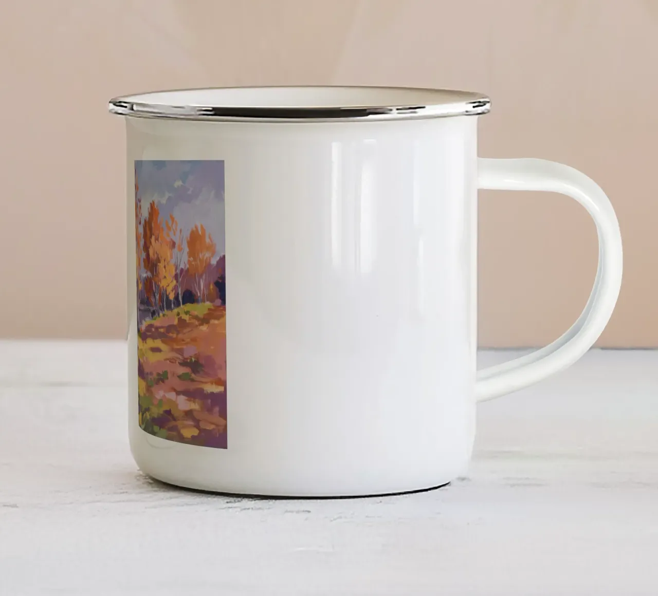 Herfst Berk Serenade emaille mok van Radiance Landscape