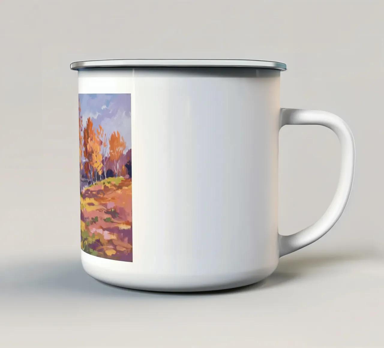 Herfst Berk Serenade emaille mok van Radiance Landscape